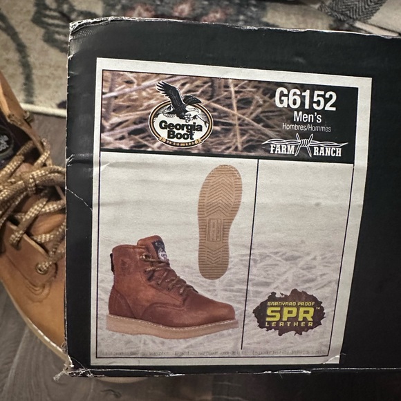 Georgia Boots 6” Wedge G6152 Men’s 9.5 Barracuda Gold - Picture 7 of 13